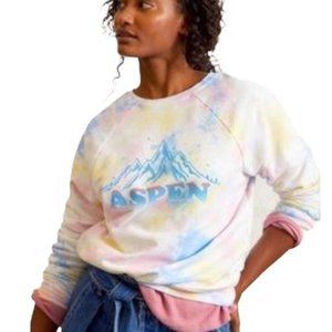 NWT Anthropologie Aspen Pastel Tie Dye Sweatshirt